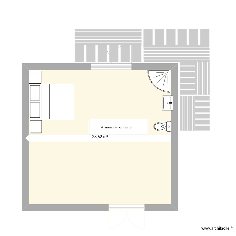 GARAGE. Plan de 1 pièce et 29 m2