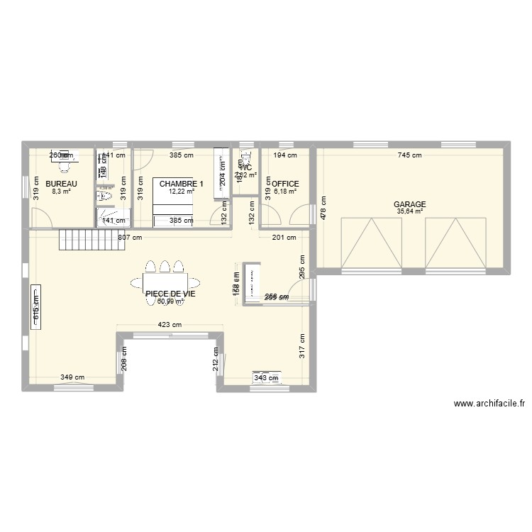 laloi. Plan de 7 pièces et 130 m2