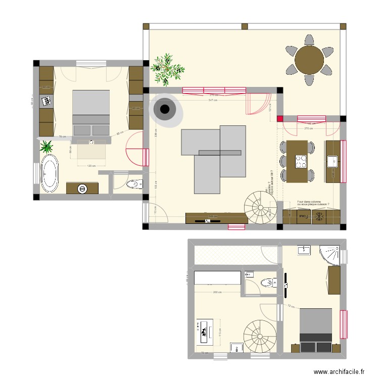 Seborga 1 chambre SDB semi-fermée VERSION 2. Plan de 8 pièces et 115 m2