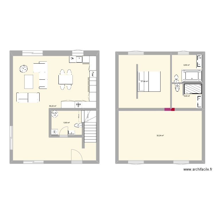 Beynes2025. Plan de 6 pièces et 131 m2