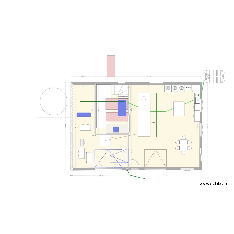 cabane a sucre simplifié version 2. Plan de 2 pièces et 129 m2