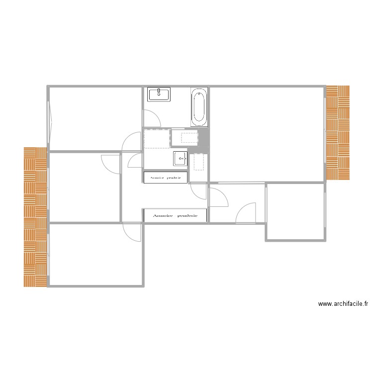 Appartement 35PGRenier. Plan de 8 pièces et 33 m2