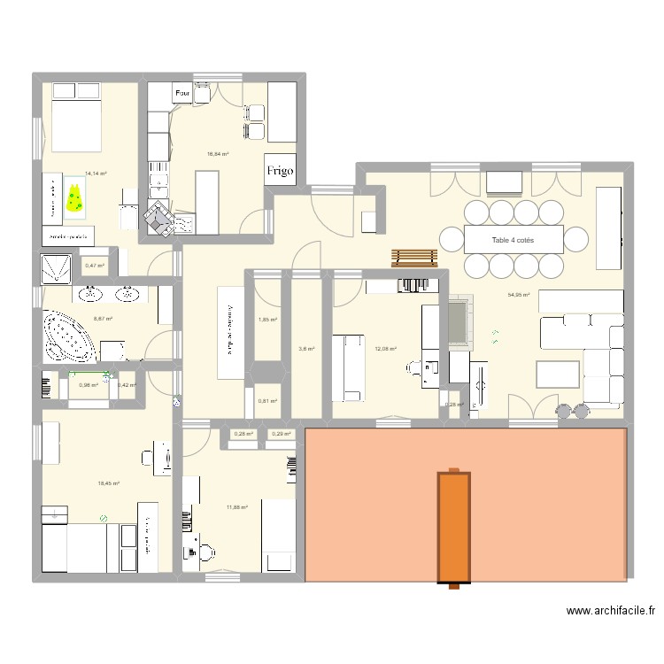 rez de chaussé. Plan de 0 pièce et 0 m2