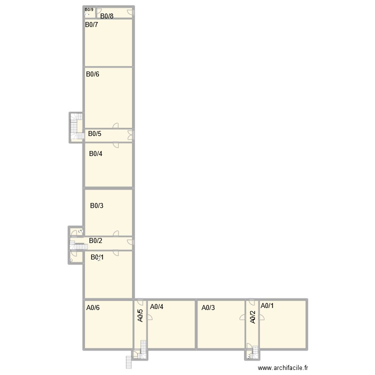 EFAN - A&B0. Plan de 15 pièces et 553 m2