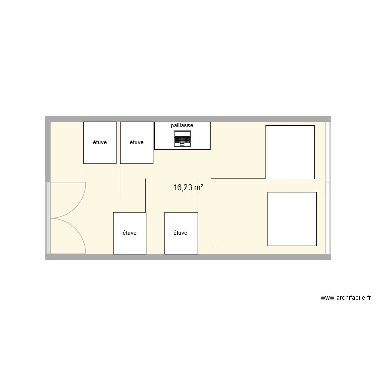 bv05. Plan de 1 pièce et 16 m2