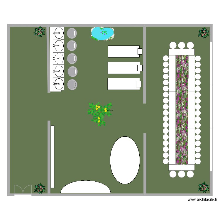 salle d'événement Althéa. Plan de 1 pièce et 440 m2