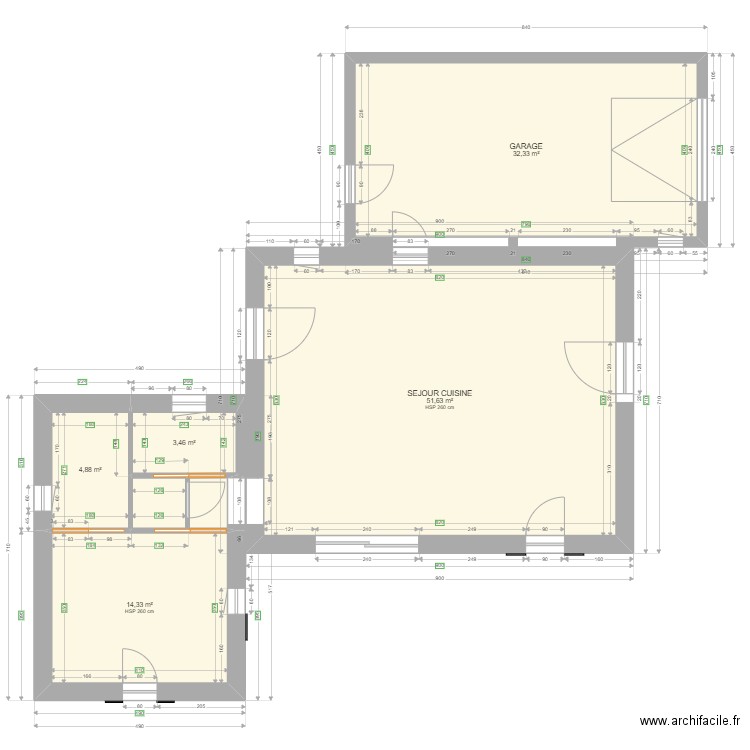 MAISON. Plan de 20 pièces et 194 m2