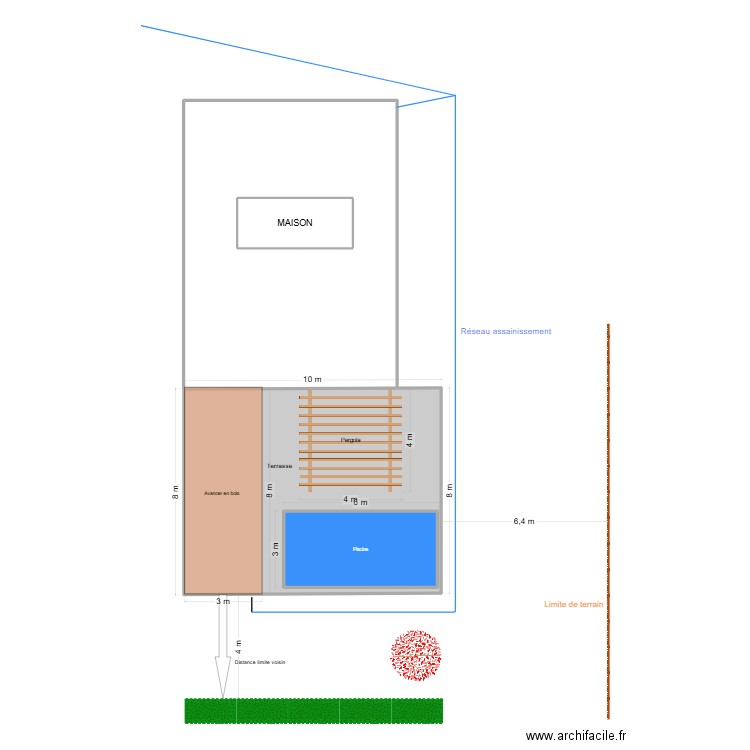 dp masse. Plan de 3 pièces et 104 m2