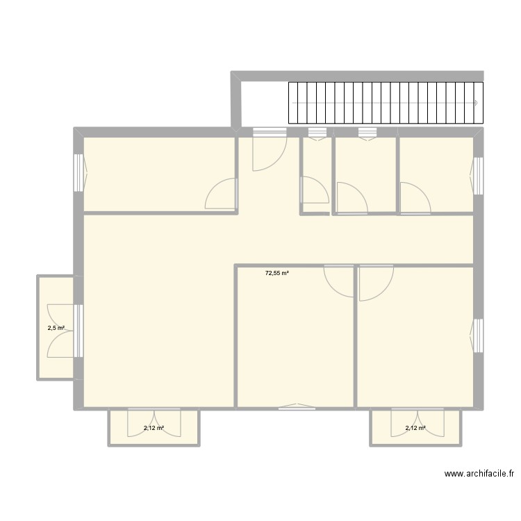 maison CONTES EXISTANT. Plan de 4 pièces et 79 m2