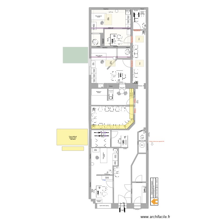 CabGyneco_NewAmenagement_Def4. Plan de 1 pièce et 21 m2