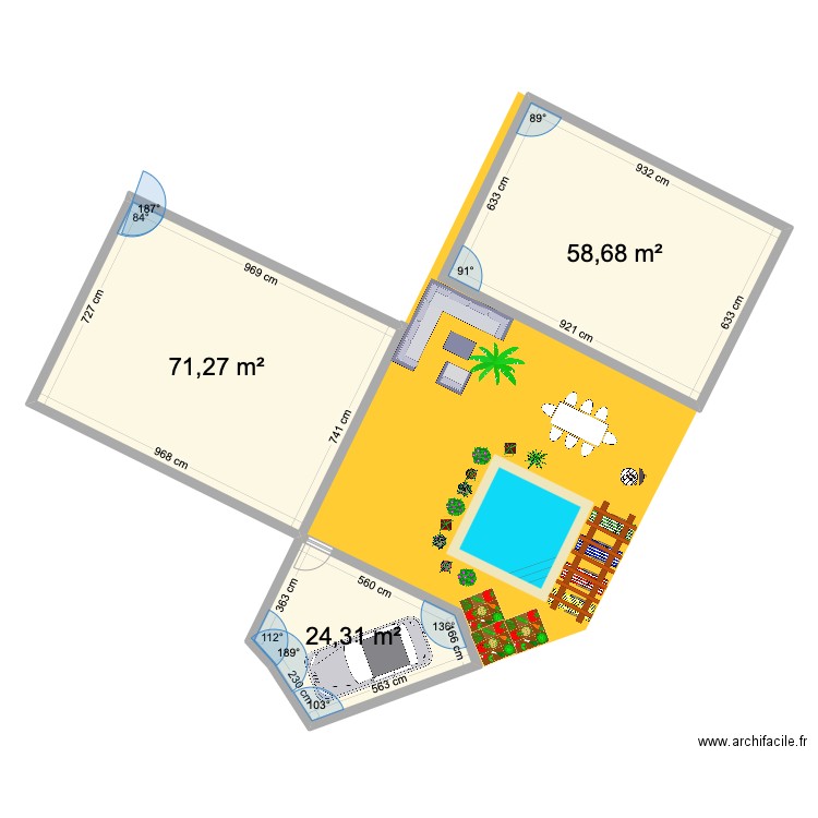 Auber. Plan de 3 pièces et 154 m2