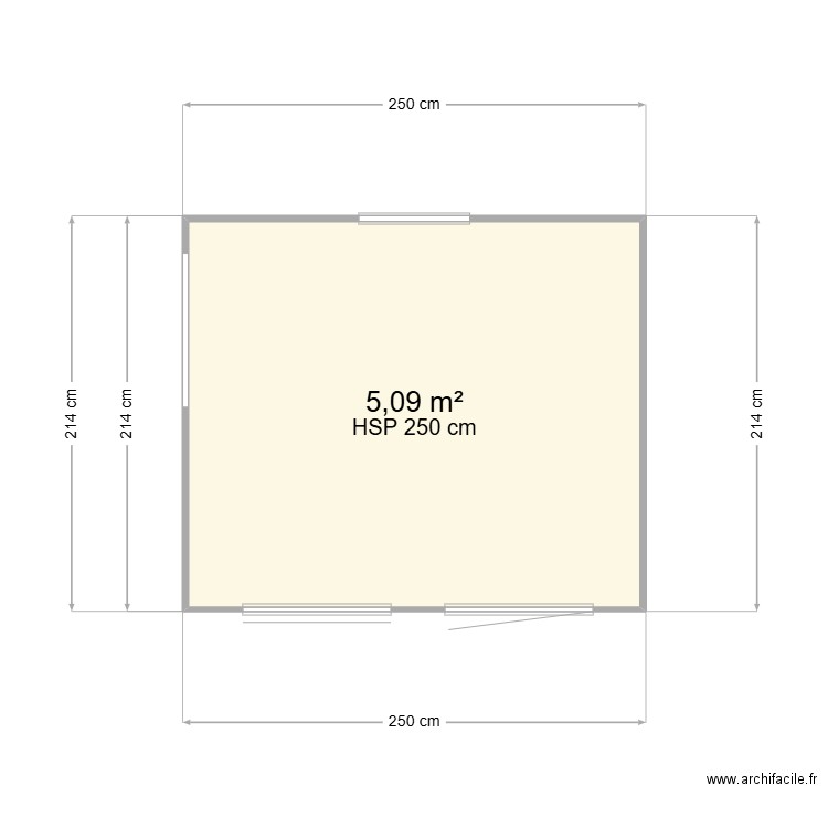 Abri barbecue. Plan de 1 pièce et 5 m2