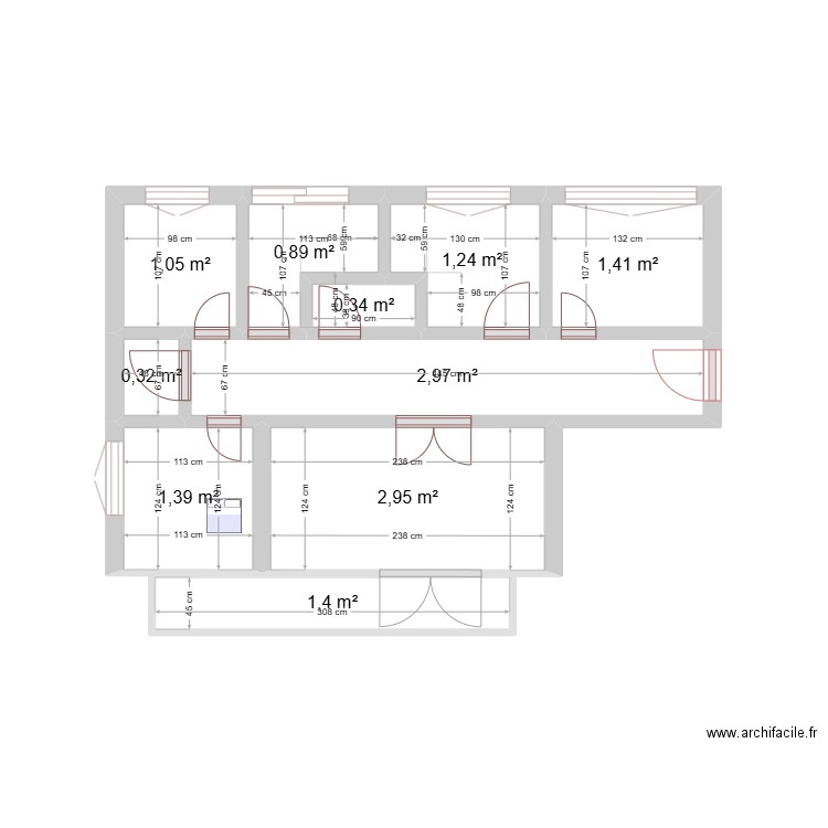 maison Daniela. Plan de 10 pièces et 14 m2