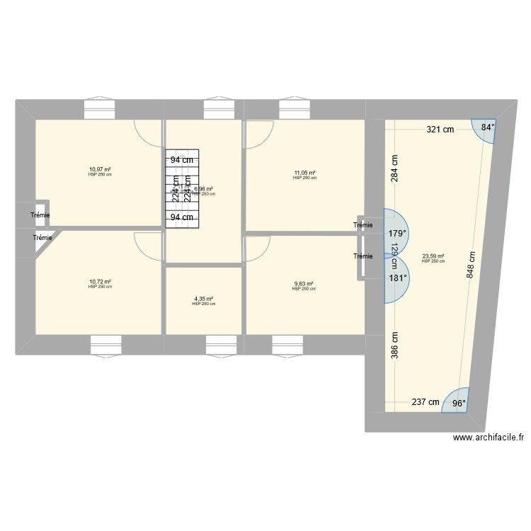 Maison Coton. Plan de 18 pièces et 163 m2