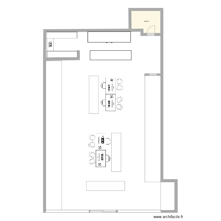 magasin générale d’optique. Plan de 1 pièce et 7 m2