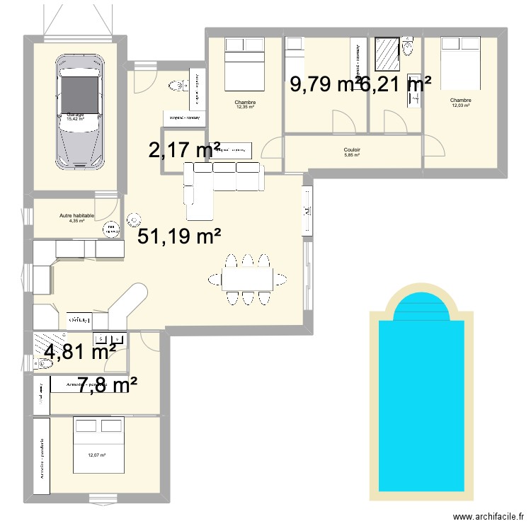 MAISON 3.0. Plan de 12 pièces et 144 m2