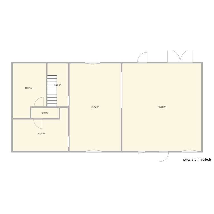 maison . Plan de 6 pièces et 112 m2