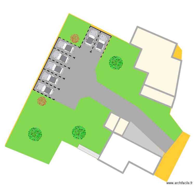 Plan extérieur sans surface. Plan de 4 pièces et 121 m2