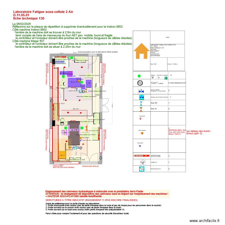 Fiche 130-Fatigue sous cellule 2 sous air V2025-02-19. Plan de 1 pièce et 55 m2