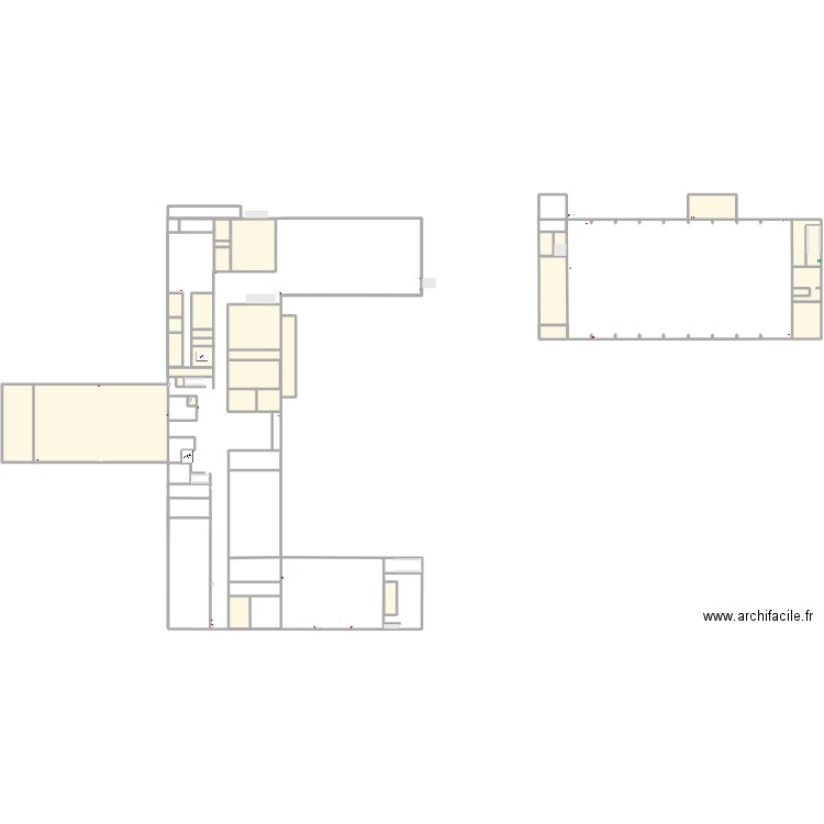 lycée sainte famille rdc. Plan de 48 pièces et 1525 m2