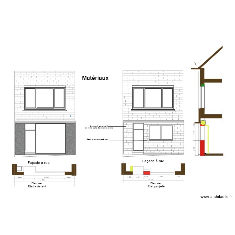 facade 1. Plan de 0 pièce et 0 m2