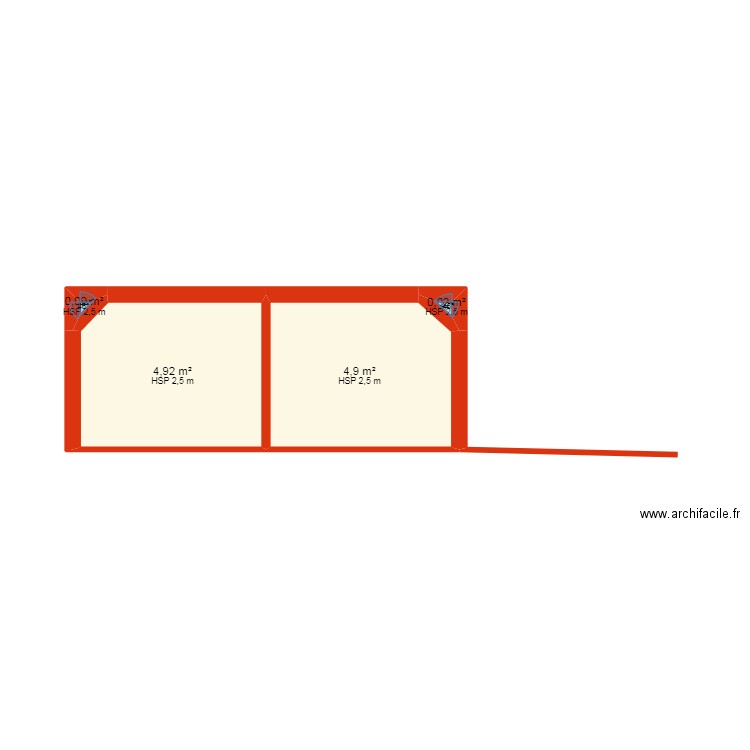 Garage 1. Plan de 4 pièces et 10 m2