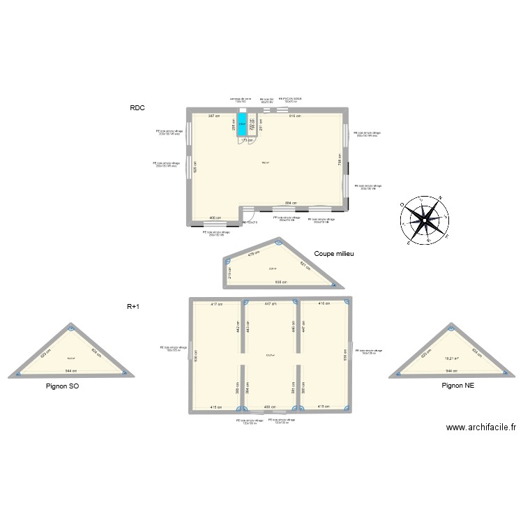 FOURNEYRON. Plan de 6 pièces et 289 m2