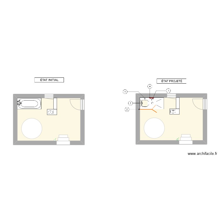 CHAUMAT. Plan de 2 pièces et 24 m2