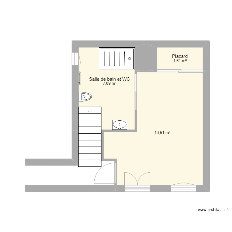 Albertini JP_Projet 2. Plan de 3 pièces et 22 m2