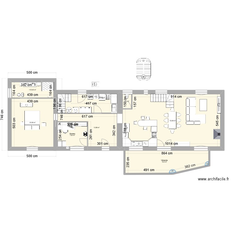 maison projet 1 LAURA. Plan de 15 pièces et 263 m2