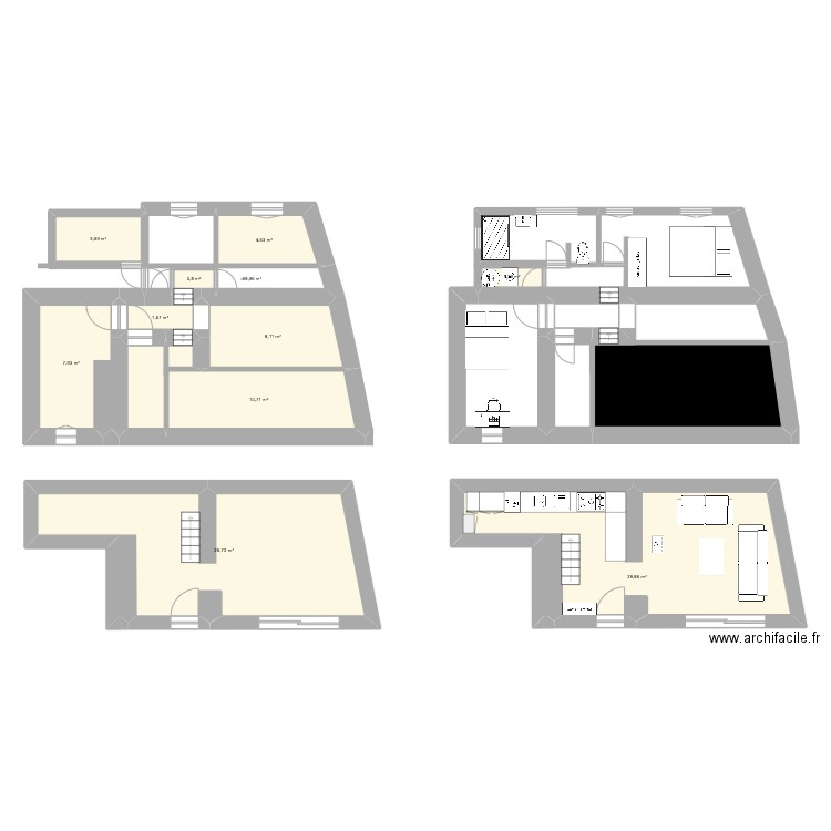 Leonard. Plan de 15 pièces et 163 m2