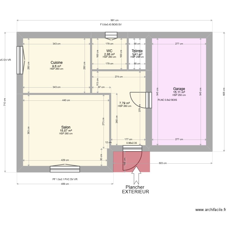 ML24016292 BRUNET. Plan de 13 pièces et 92 m2