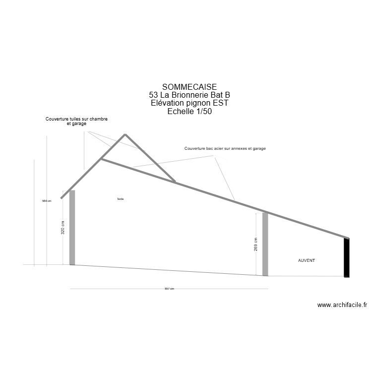 Batiment B Pignon Est. Plan de 0 pièce et 0 m2