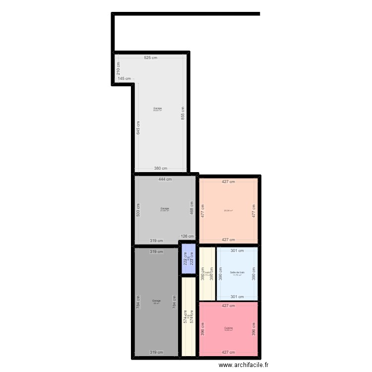 Mécrin original. Plan de 9 pièces et 144 m2