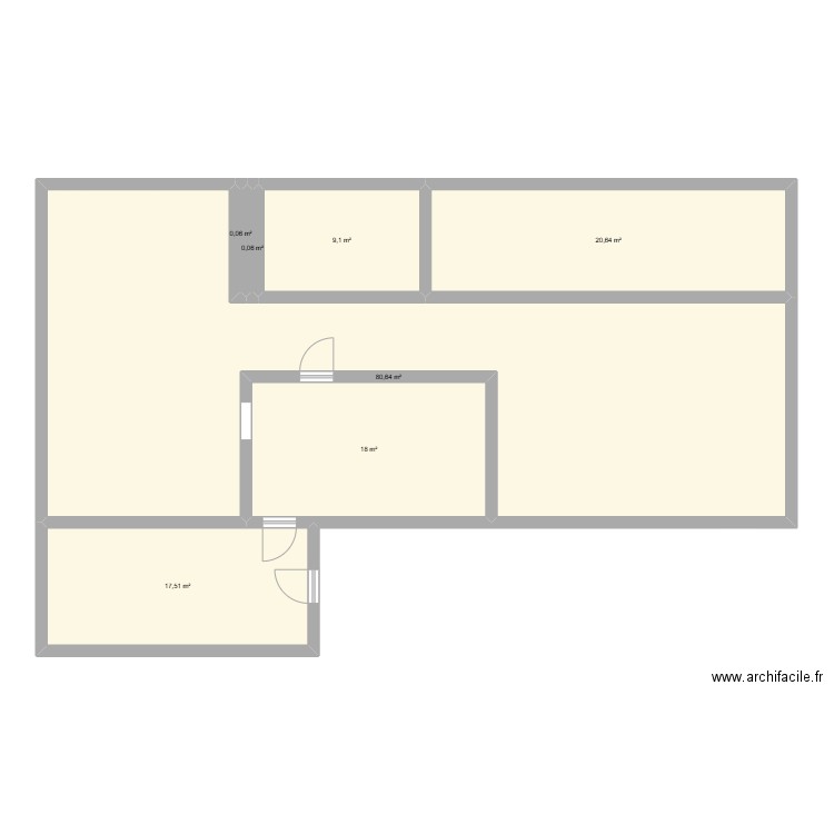 Maison DOUDOYE. Plan de 7 pièces et 146 m2