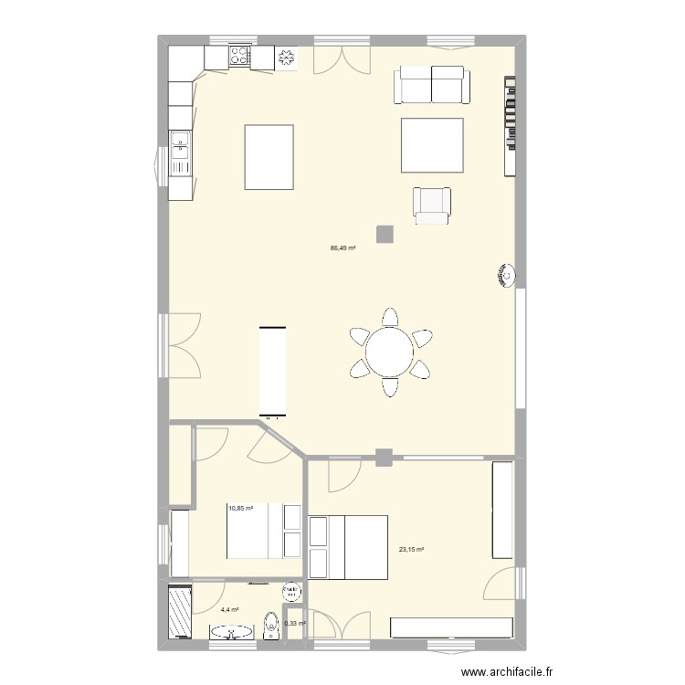 maison vanessa. Plan de 5 pièces et 125 m2