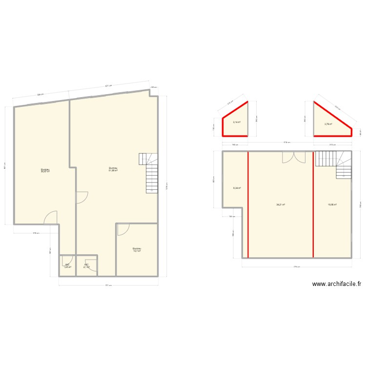 56 POMP. Plan de 10 pièces et 183 m2