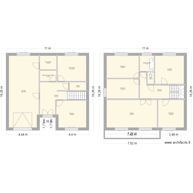 Maison_BMT. Plan de 15 pièces et 185 m2