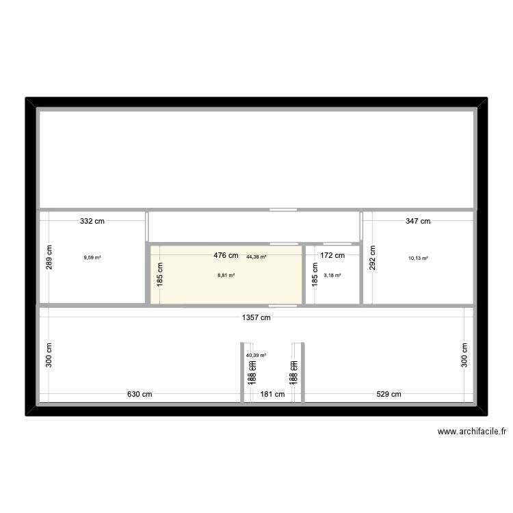 Plan Méline 1ER AVANT 2. Plan de 6 pièces et 196 m2