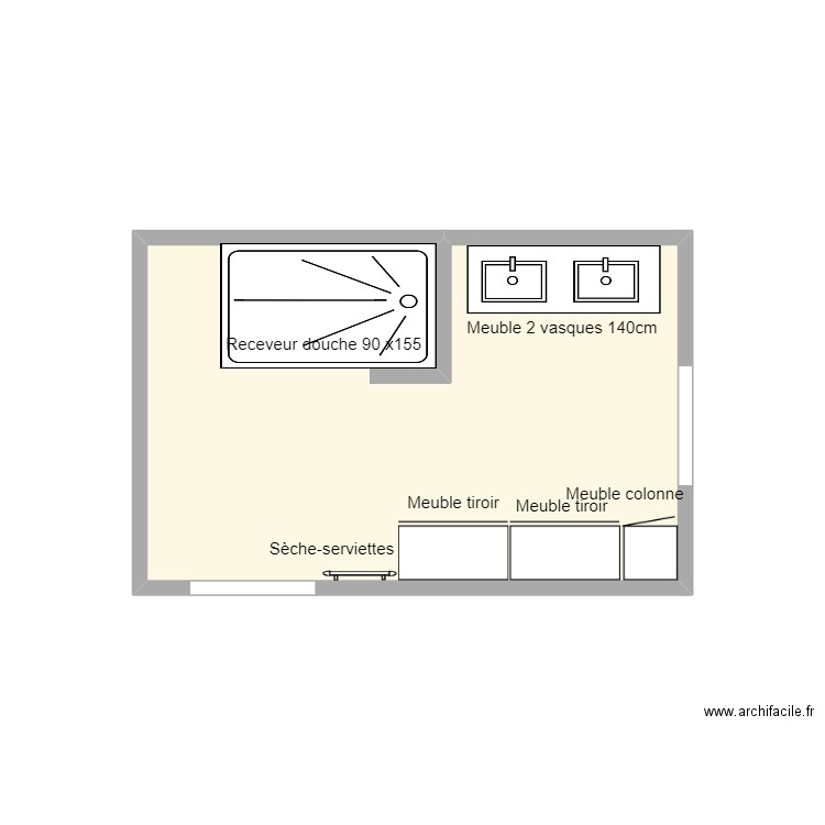 MORAND. Plan de 1 pièce et 9 m2