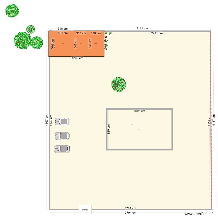 Maison. Plan de 5 pièces et 1680 m2