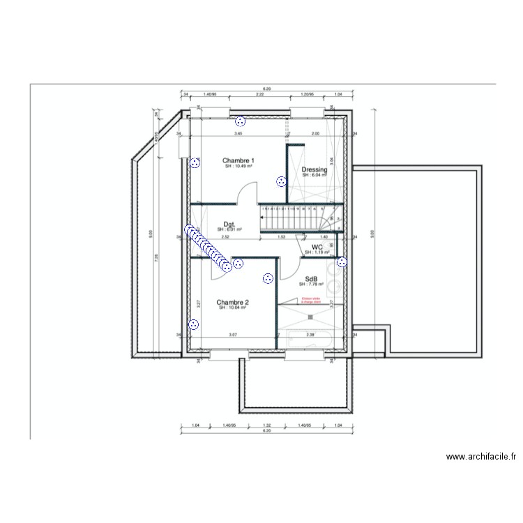 rouelle étage. Plan de 0 pièce et 0 m2