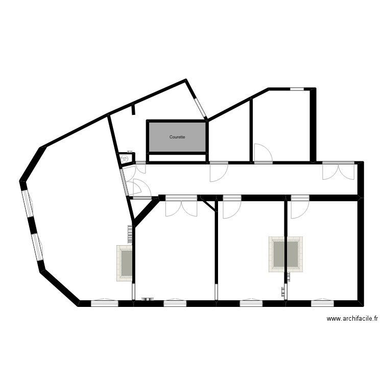 89 REAUMUR - 6ème (vide). Plan de 12 pièces et 110 m2