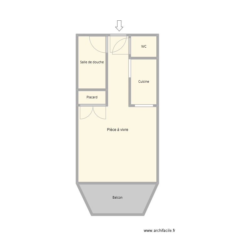 PALAIS REAL - RIOU. Plan de 6 pièces et 31 m2