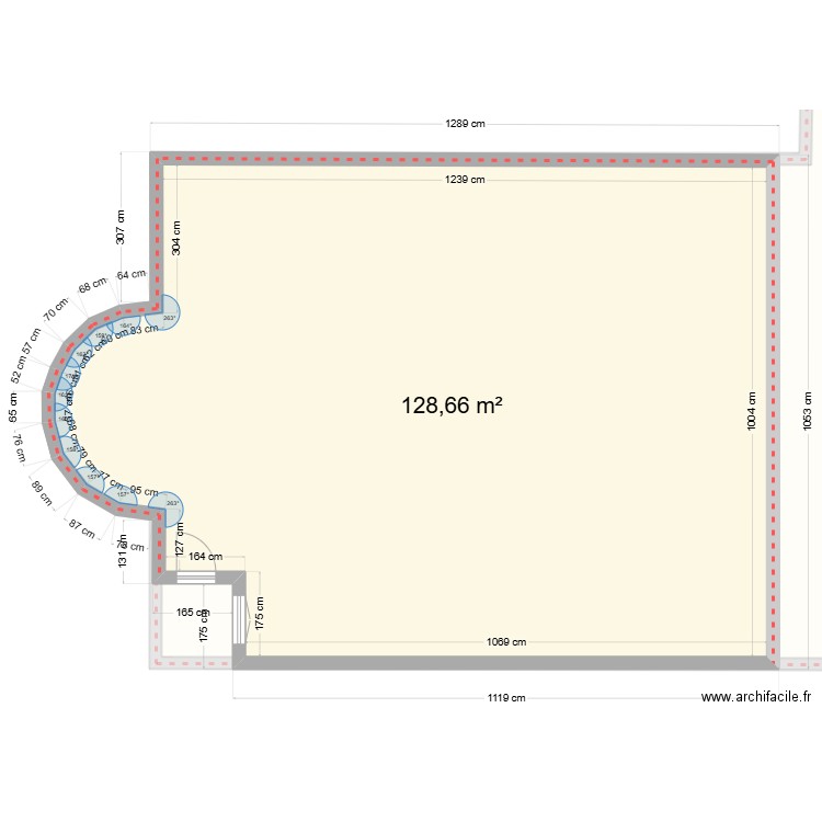 Sarlat dupli. Plan de 2 pièces et 340 m2