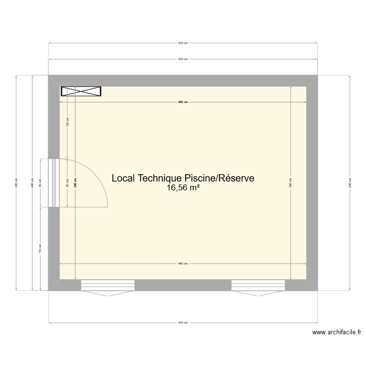 Buanderie. Plan de 1 pièce et 17 m2