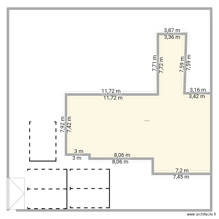 Maison 2. Plan de 1 pièce et 183 m2