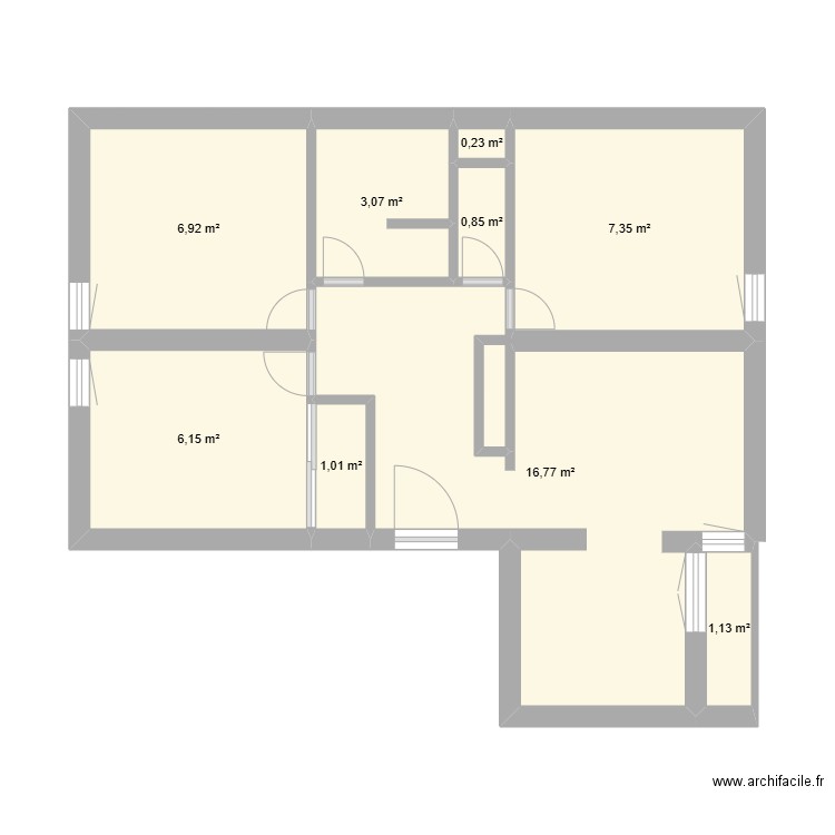 MARION. Plan de 9 pièces et 43 m2