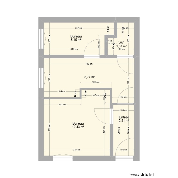 plan cabinet ortho. Plan de 5 pièces et 29 m2