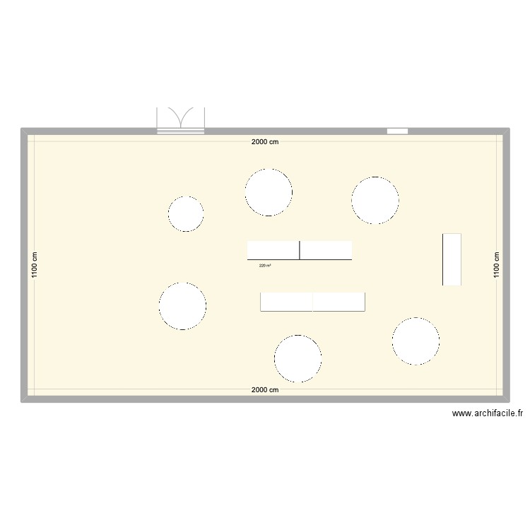 Chahaignes. Plan de 1 pièce et 220 m2